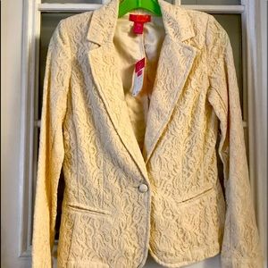 NWT Lightweight Cream/Gold Tinsel Town Jacket size 4Pby Kasper